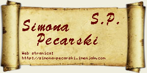 Simona Pecarski vizit kartica